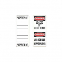 990342C ABUS "DANGER" Lockout Labels - 1" x 2-3/8"
