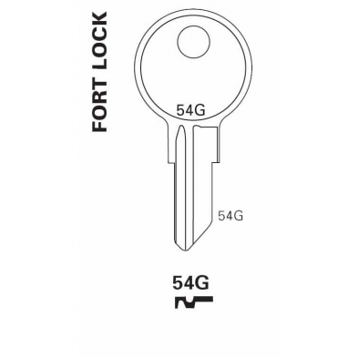 JET Hardware 54G Short Key Blank 