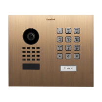 Doorbird D1101KHM-F US4 Video Hrzntl Keypad Sngl Sqr Brass