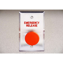 Dortronics 5211-MP23RXE1 Buttn 1-9/16 Dia Sgl Red Push Exit