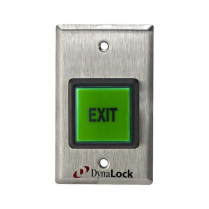 DynaLock 6270 2” Square Plastic Green Illuminated Push Butto