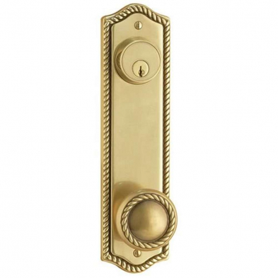 Emtek 79 C-to-C Pair Keyed Sideplate Decorative Brass Series 