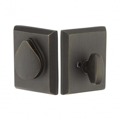 Emtek 84 Sandcast Bronze with Flap Deadbolt