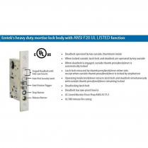 Emtek S3001-SS-RH Mormont Stainless Steel Mortise Handleset