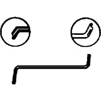 H.P.C. Tension Wrench, 2" Long, Rigid Tension, Dbl. Sided