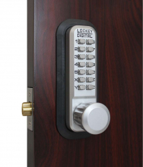 LockeyUSA 2830MG Keyless Knob Lock Passage Satin Chrome
