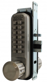 LockeyUSA 2930SN Keyless Narrow Stile Knob Lock Passage Satin Nickel