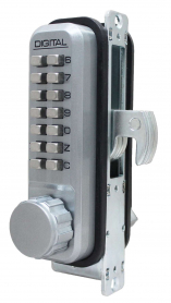 LockeyUSA 2950MGDC Keyless Narrow Stile Hook Bolt Lock Satin Chrome