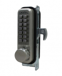 LockeyUSA 2950SN Keyless Narrow Stile Hook Bolt Lock Satin Nickel