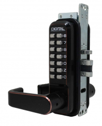 LockeyUSA 2985OIL Keyless Narrow Stile Lever Lock Passage Oil Rubbed Bronze