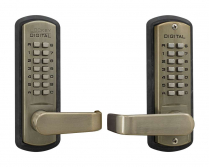 LockeyUSA 3835SNDC Keyless Lever Lock Passage Satin Nickel
