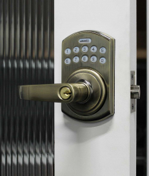 LockeyUSA E995AB Electronic Lever Remote Control Antique Brass