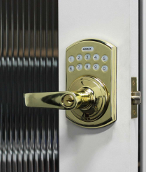 LockeyUSA E995BB Electronic Lever Remote Control Bright Brass