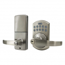 LockeyUSA E995SN Electronic Lever Remote Control Satin Nickel