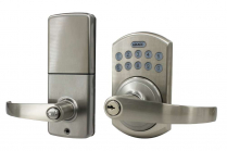 LockeyUSA W995SN WiFi Lever Lock Satin Nickel