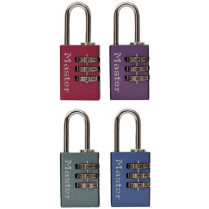 620DAST COMBINATION PADLOCK 4-PACK: 1 BLUE-RED-GREEN-PURPL