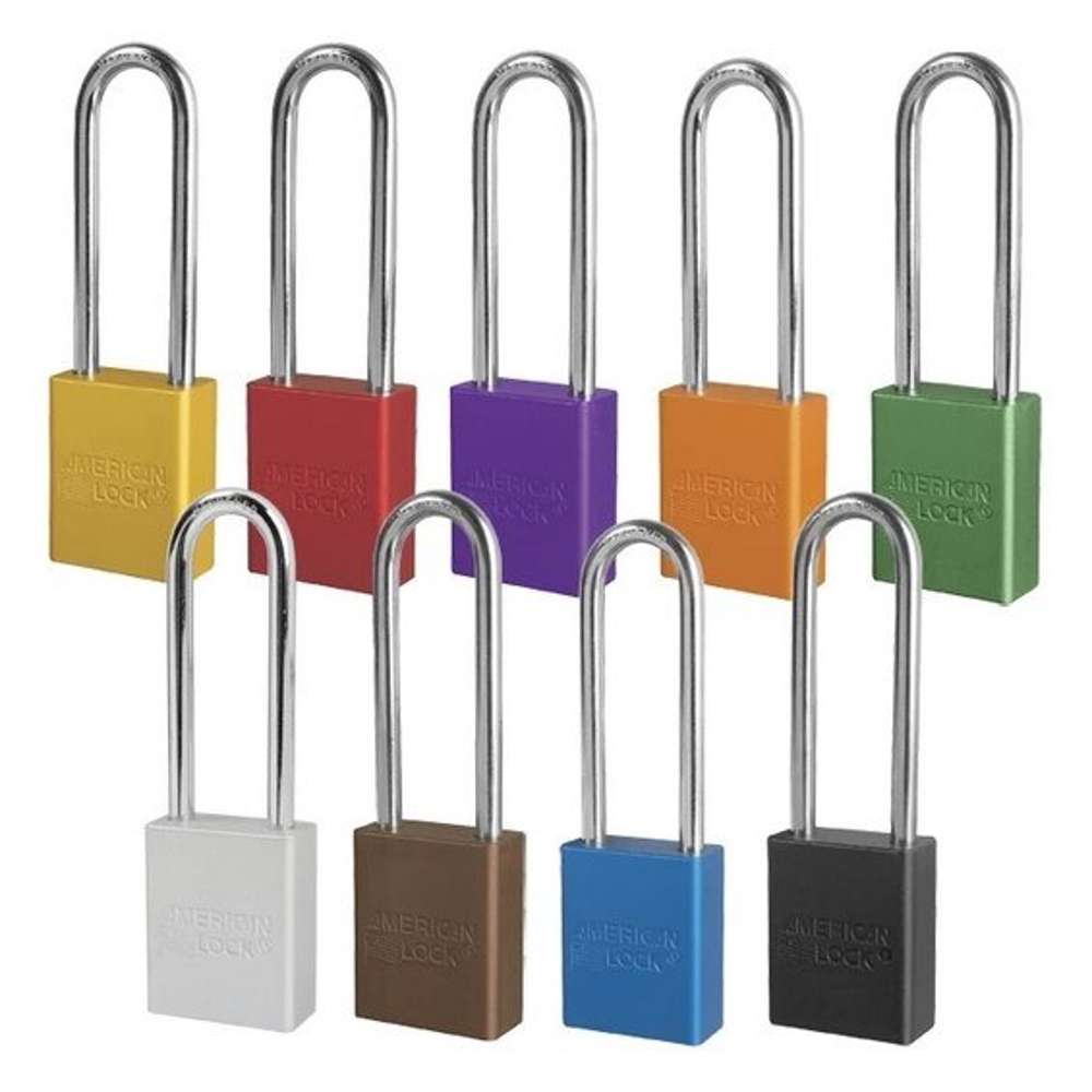 American No. A1167NCLR Aluminum 6-Pin Safety Padlock