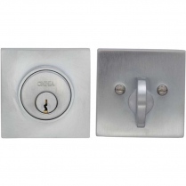 Omnia SQRDBA34-38-US26D "SQR" Prodigy Square Deadbolt