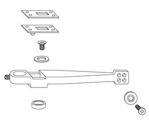 Rixson 282026-626 Floor Closer Bottom Arm Package