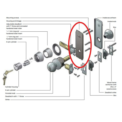 Schlage G105-023 Housing and Linkage, H Series