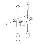 Von Duprin 050390-SP28 1654/4754/4854/4954 Bottom Fitting