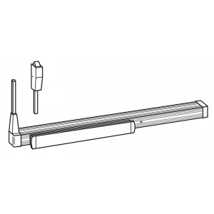 Von Duprin 3327A-EO-3-26D-LBR Vertical Rod Exit Device