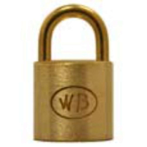 Wilson Bohannan 001 GP10000 KA 1-1/8 Brss Padlock 5/8 shckle