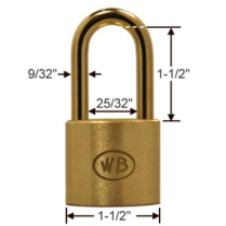 Wilson Bohannan 541 GP11260 KA 1-1/2 Brass Pad 1-1/2 Shackle