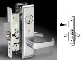 Yale 8807FL-626 Lever Mortise Lock Body, Entrance
