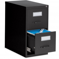 Global&reg; Fileworks&reg; 2600 Series Vertical File 2-Drawer Letter Black