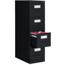 Global&reg; Fileworks&reg; 2600 Series Vertical File 4-Drawer Letter Black