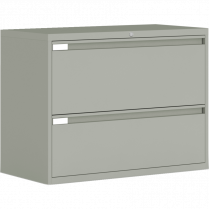 Global&reg; Fileworks&reg; 9300 Plus 2-Drawer Lateral File Cabinet Grey