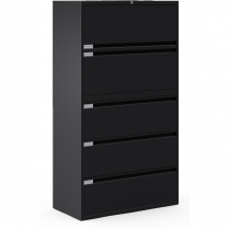 Global&reg; Fileworks&reg; 9300 Plus 5-Drawer Lateral File Cabinet Black