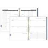 Mead&reg; Scroll Weekly/Monthly Planner 11"x9" Bilingual Black/White