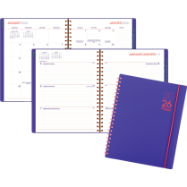 Mead&reg; Colour Pop! Weekly/Monthly Planner 11"x9" Bilingual Purple