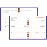 Mead&reg; Colour Pop! Weekly/Monthly Planner 11"x9" Bilingual Purple