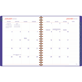 Mead&reg; Colour Pop! Weekly/Monthly Planner 11"x9" Bilingual Purple