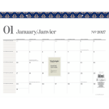 Cambridge&reg; WorkStyle&reg; Monthly Desk Pad Calendar 21-3/4&rdquo; x 17&rdquo; Bilingual Teal