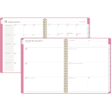 Cambridge&reg; WorkStyle&trade; Balance Weekly/Monthly Planner 11"x9" Bilingual Cosmetic Pink