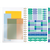 AT-A-GLANCE&reg; Badge Floral Weekly/Monthly Planner 8-1/2"x6" Bilingual Purple