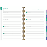 AT-A-GLANCE&reg; Badge Floral Weekly/Monthly Planner 8-1/2"x6" Bilingual Purple