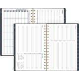 Cambridge&reg; Denim Blooms Weekly/Monthly Planner 5-1/2" x 8-1/2" Blue and White Floral