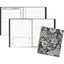 Cambridge&reg; Denim Blooms Weekly/Monthly Planner 11" x 8-1/2" Blue and White Floral