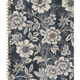 Cambridge&reg; Denim Blooms Weekly/Monthly Planner 11" x 8-1/2" Blue and White Floral