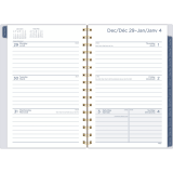 Mead&reg; Floral Leaves Weekly/Monthly Planner 8-1/2"x6" Bilingual Pink