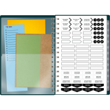 Cambridge&reg; Teal Garden Weekly/Monthly Planner 5-1/2" x 8-1/2" Bilingual Teal