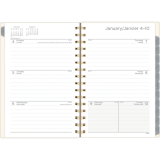 Mead&reg; Bows Weekly/Monthly Planner 8-1/2" x 5-1/2" Bilingual Black and White