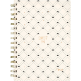 Mead&reg; Bows Weekly/Monthly Planner 8-1/2" x 5-1/2" Bilingual Black and White