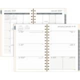 Mead&reg; Bows Weekly/Monthly Planner 8-1/2" x 5-1/2" Bilingual Black and White