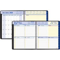 AT-A-GLANCE&reg; QuickNotes&reg; Weekly/Monthly Diary 9-7/8"x8" Bilingual Black